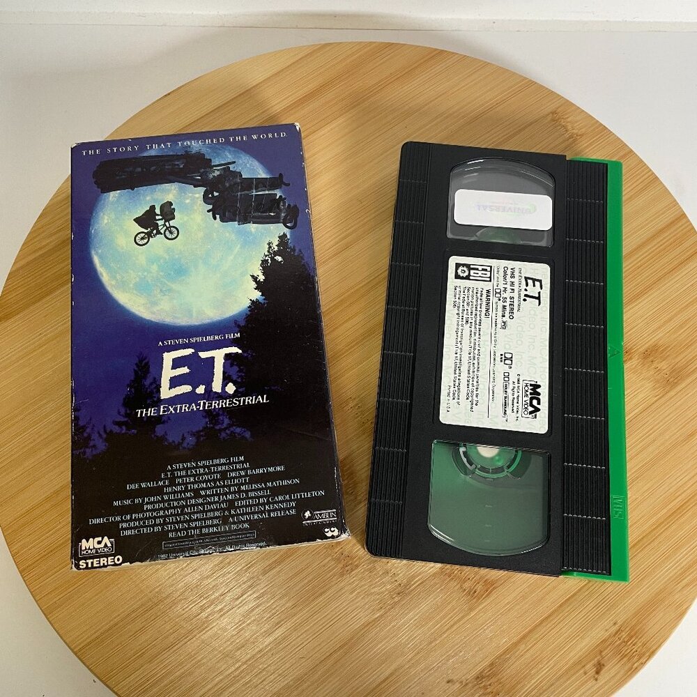 Vintage E.T. The Extra-Terrestrial VHS MCA Green Flap 1988 Video Cassette Tape